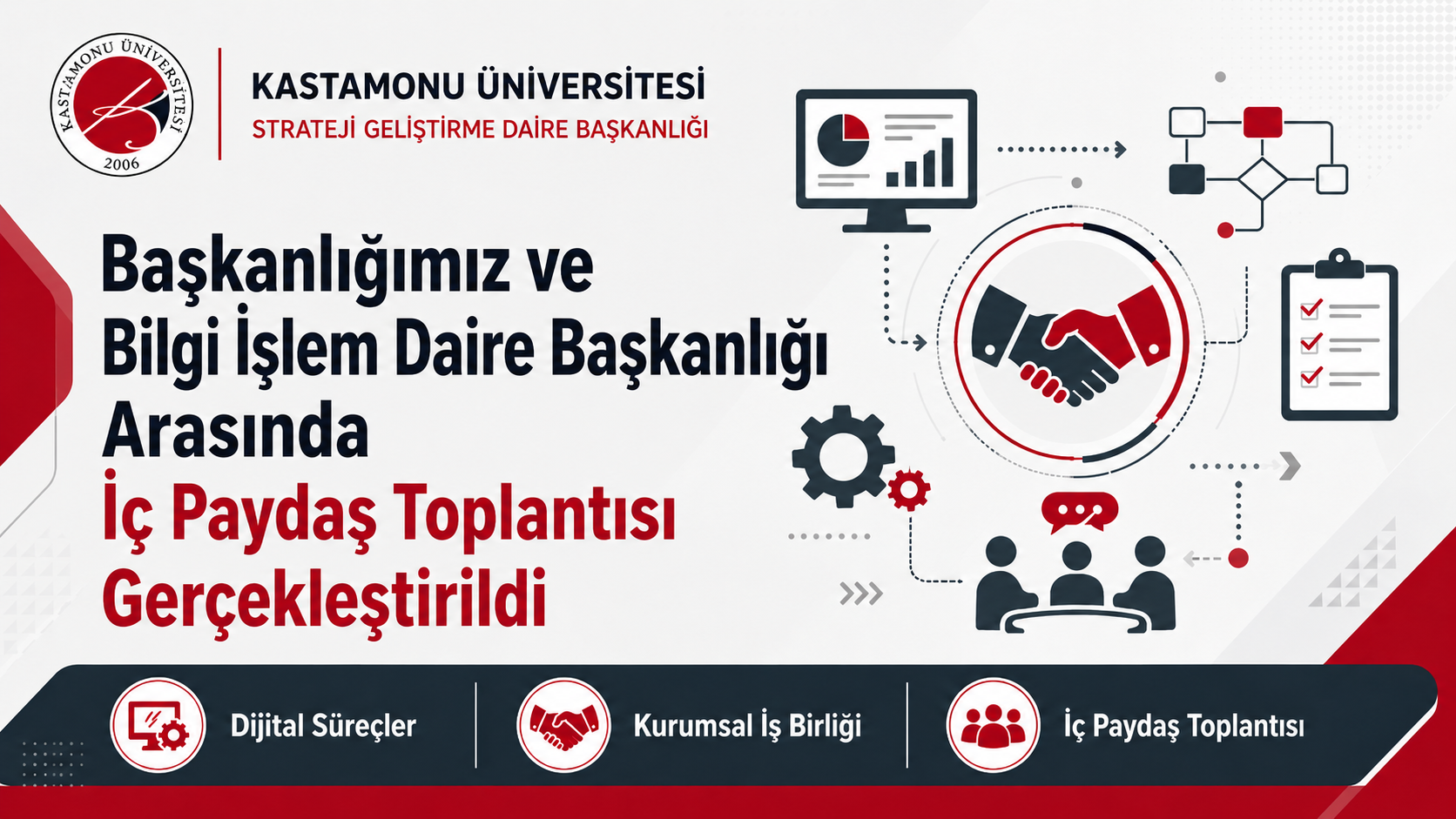 Başkanlığımız ve Bilgi İşlem Daire Başkanlığı Arasında İç Paydaş Toplantısı Gerçekleştirildi